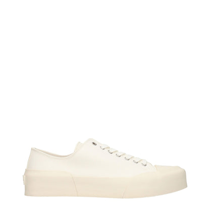 Jil Sander Beige Fabric Low Top Sneakers