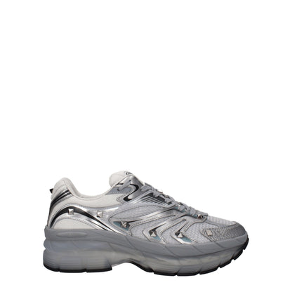 Valentino Garavani Gray Fabric Athletic Sneakers