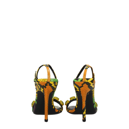 The Attico Multicolor Leather Stiletto Heel Sandals