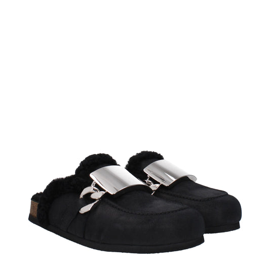 Jw Anderson Black Leather Slippers