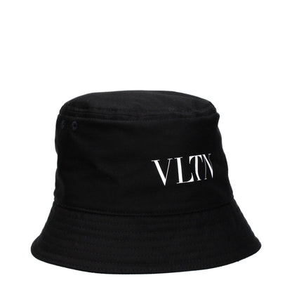Valentino Garavani Black Cotton Bucket Hat