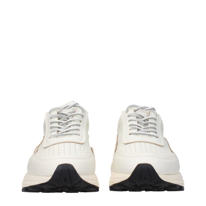 Buttero White Leather Low Top Sneakers