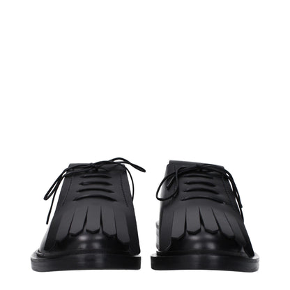 Max Mara Black Leather Oxfords And Derbies