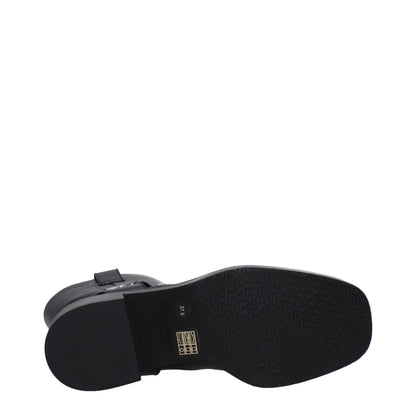 Stuart Weitzman Black Leather Ankle Boots