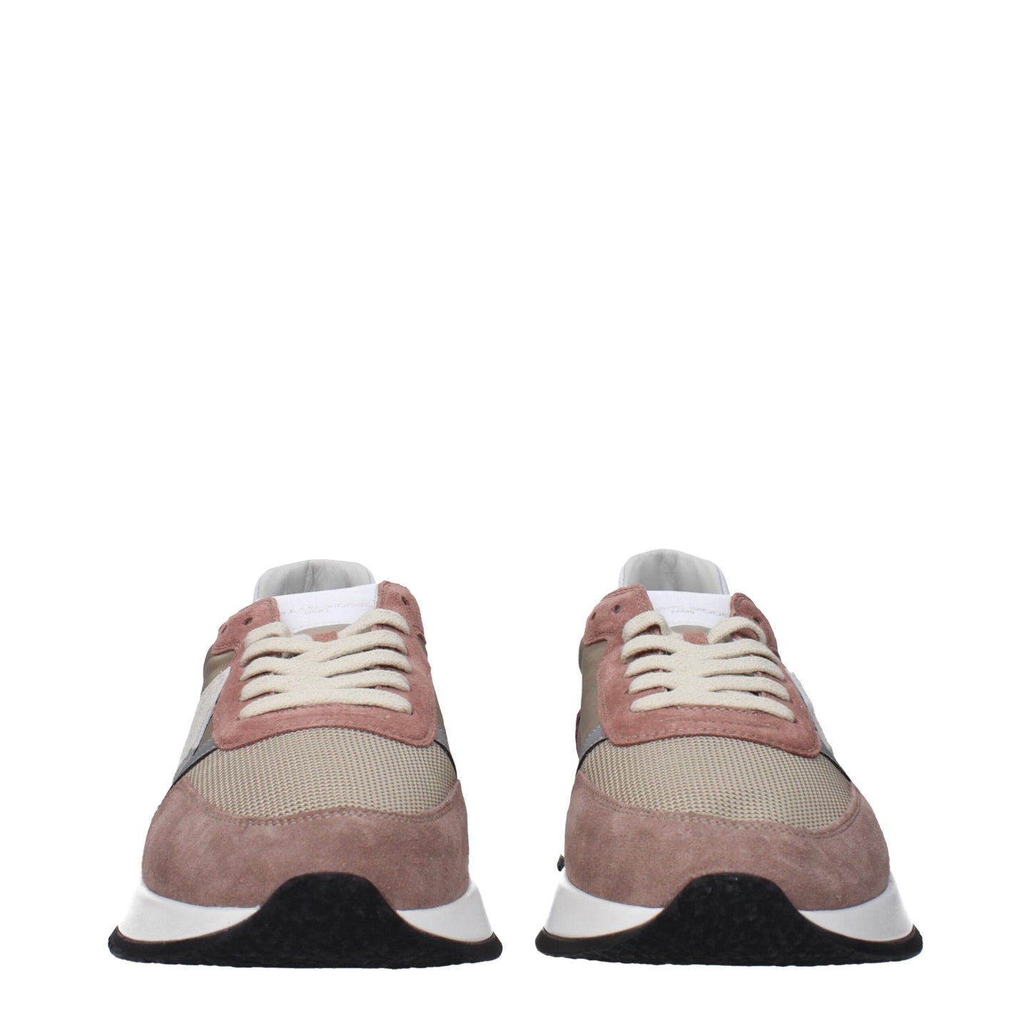 Philippe Model Beige Fabric Low Top Sneakers