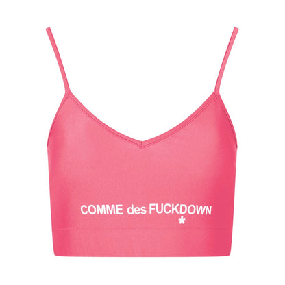 Comme Des Fuckdown Pink Polyester Women Top