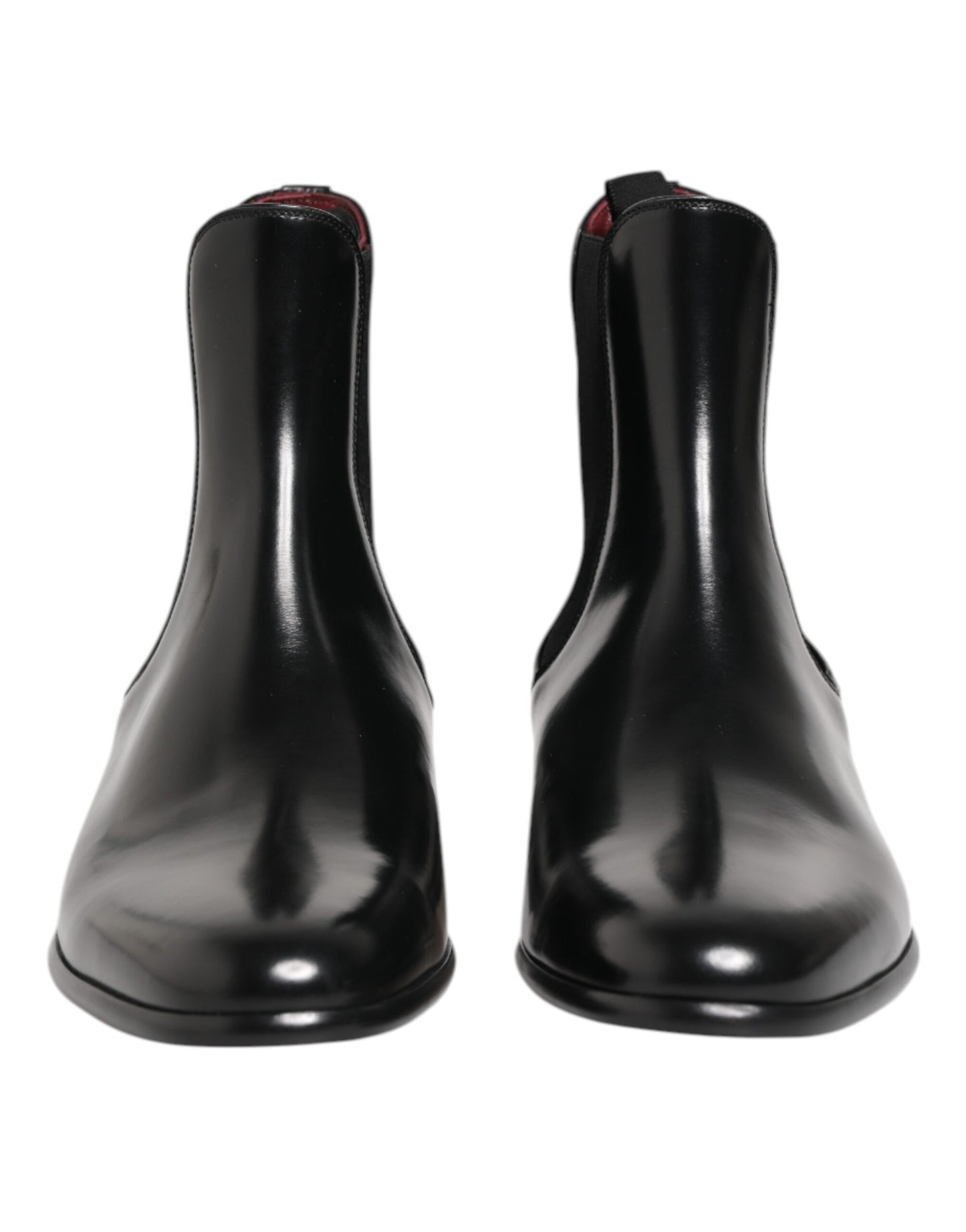 Dolce & Gabbana Black Chelsea Slip On Mid Calf Boots Shoes