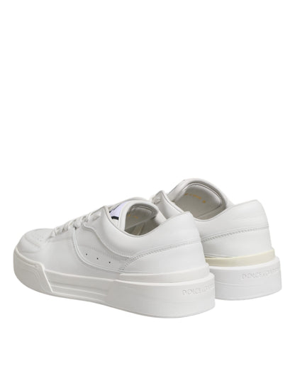 Dolce & Gabbana White Miami Leather Low Top Sneakers Shoes