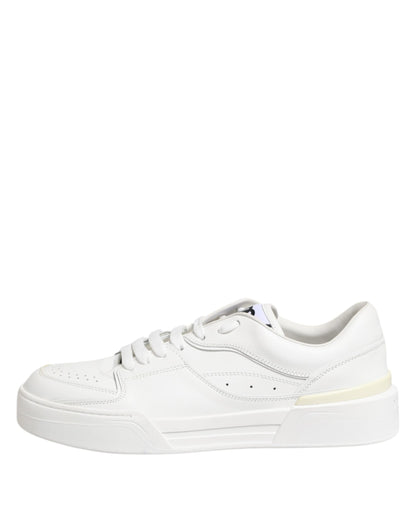 Dolce & Gabbana White Miami Leather Low Top Sneakers Shoes