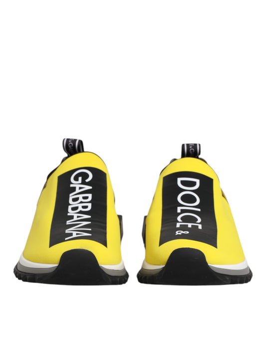 Dolce & Gabbana Yellow Logo Low Top Sorrento Sneakers Shoes