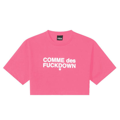 Comme Des Fuckdown Fuchsia Cotton Women T-Shirt