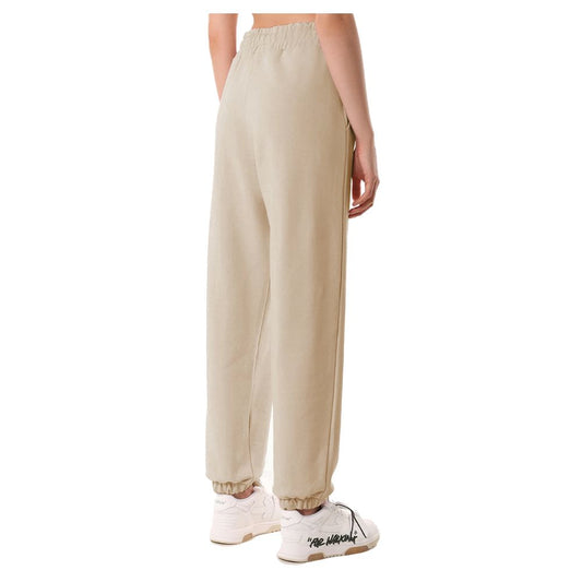 Comme Des Fuckdown Beige Cotton Women Sweatpant