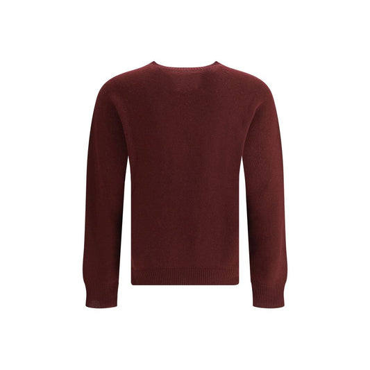 Jil Sander Bordeaux Fleece Wool Sweatshirt