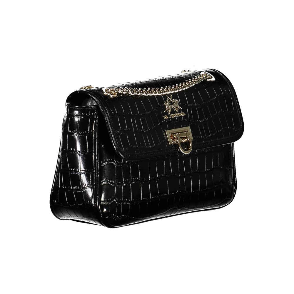 La Martina Black Polyethylene Handbag