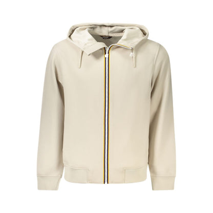 K-WAY Beige Polyester Men Sweater Hooded