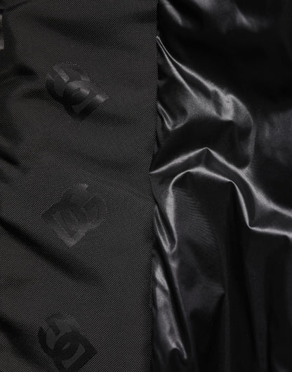 Dolce & Gabbana Black Cargo Windbraker Logo Mania Jacket