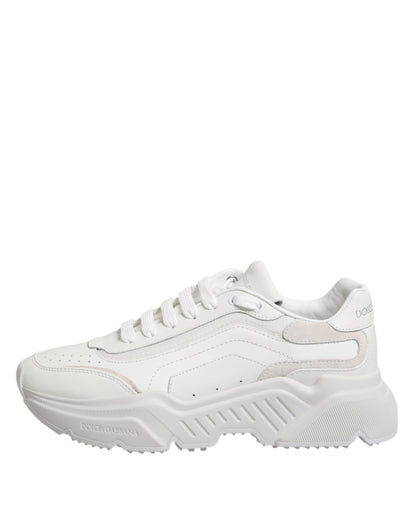 Dolce & Gabbana White Leather Daymaster Low Top Sneakers Shoes