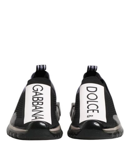 Dolce & Gabbana Black Sorrento Slip On Low Top Sneakers Shoes