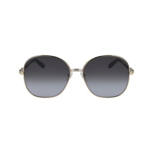 Salvatore Ferragamo Gold Metal Sunglasses