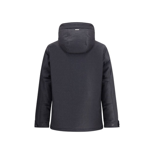 Woolrich Black Fleece Wool Parka