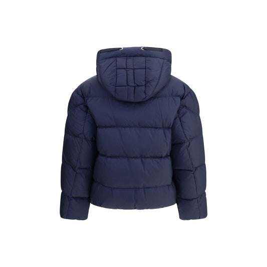 Parajumpers Blue Nylon Full-Length Jacket