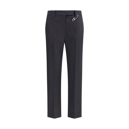 Prada Gray Fleece Wool Dress Pants