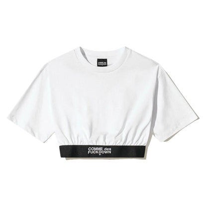 Comme Des Fuckdown White Cotton Women T-Shirt