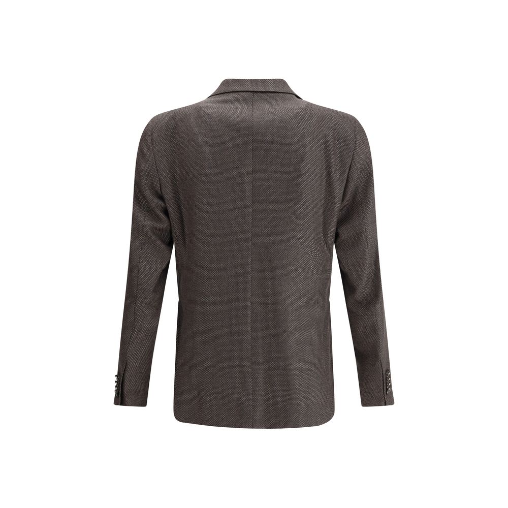 Tagliatore Brown Fleece Wool Clothing
