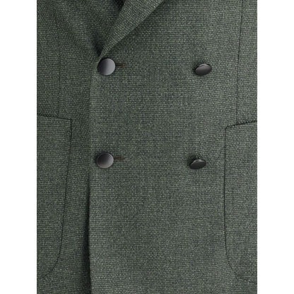 Tagliatore Green Fleece Wool Blazer