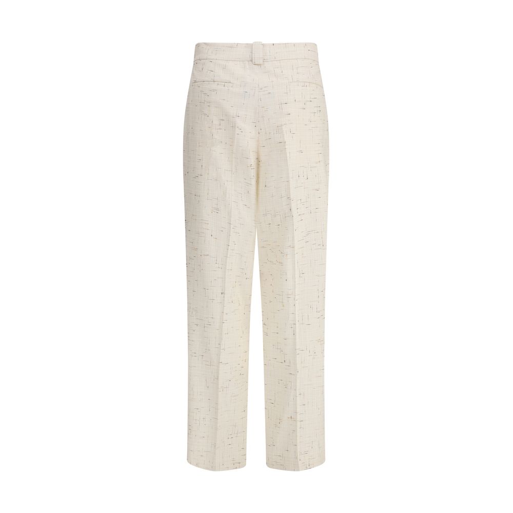 Fabiana Filippi Cream Cotton Casual Pants