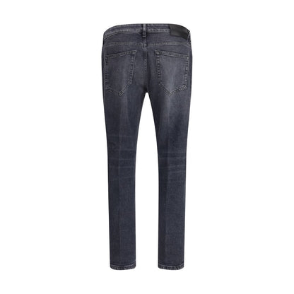 PT Torino Gray Cotton Slim Fit Jeans