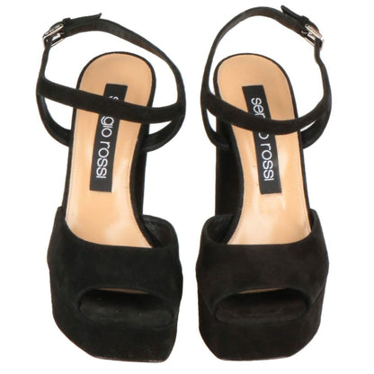 Sergio Rossi Black Velvet Sandal