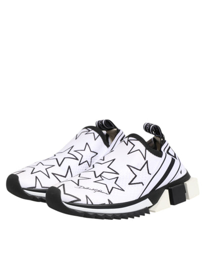 Dolce & Gabbana White Stars Sorrento Low Top Sneakers Shoes