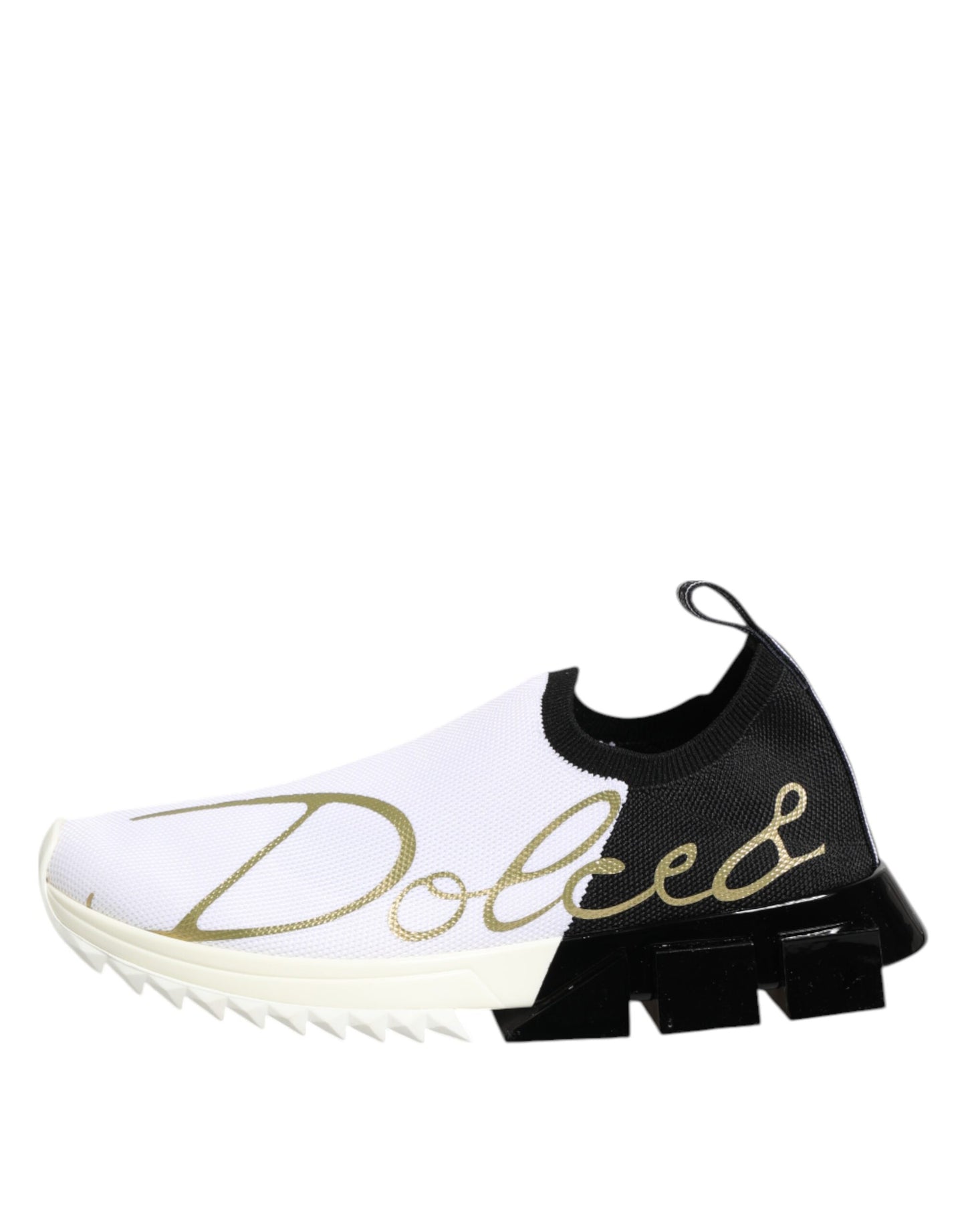Dolce & Gabbana White Black Low Top Sorrento Sneakers Shoes