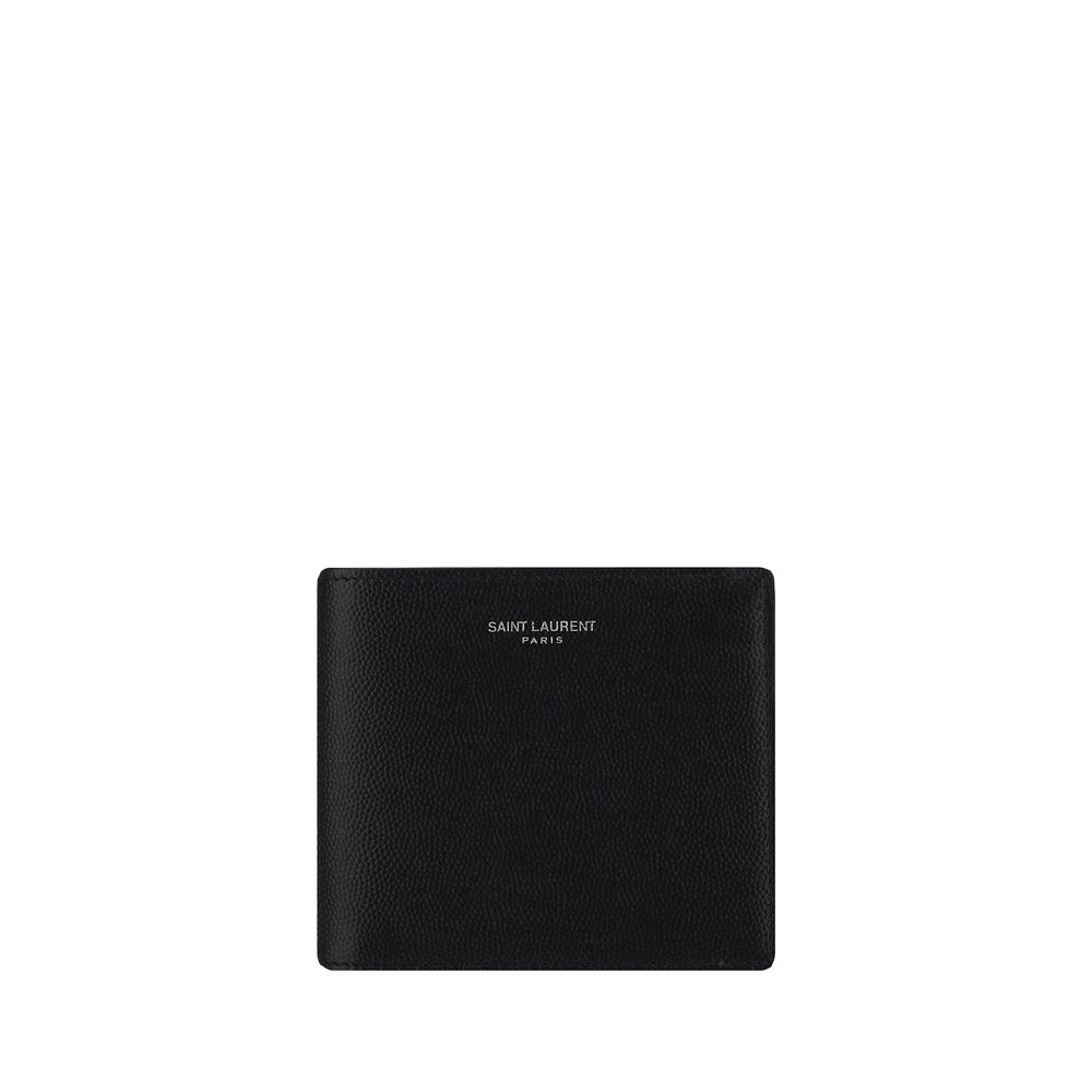 Saint Laurent Black Calf Leather Bos Taurus Wallet