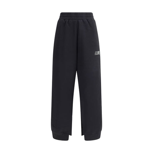 MM6 Black Cotton Joggers (Workout Pants)