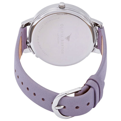 Olivia Burton Purple Artificial Leather Dress Watch