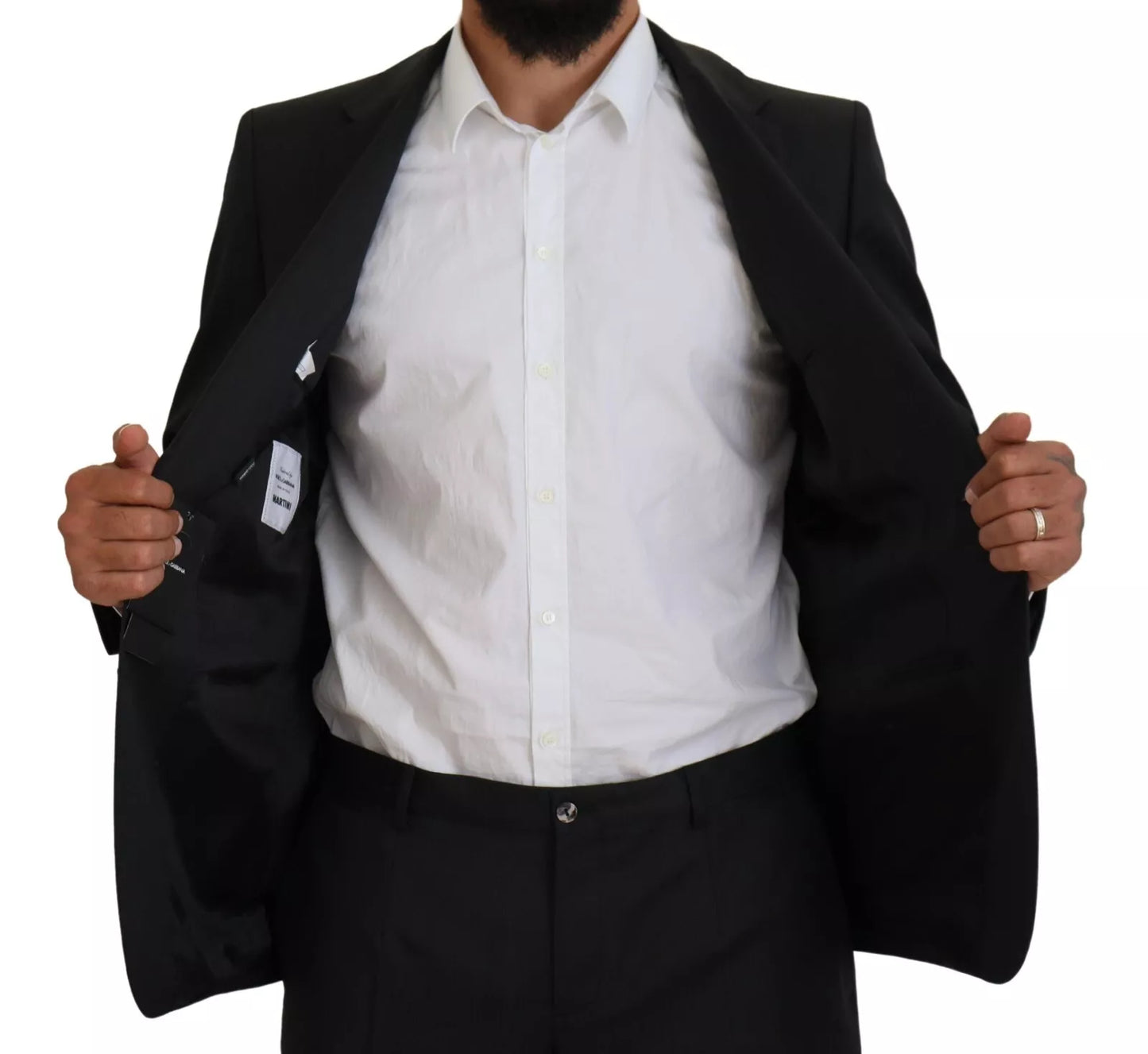 Dolce & Gabbana Melange Grey Wool 2 Piece MARTINI Suit