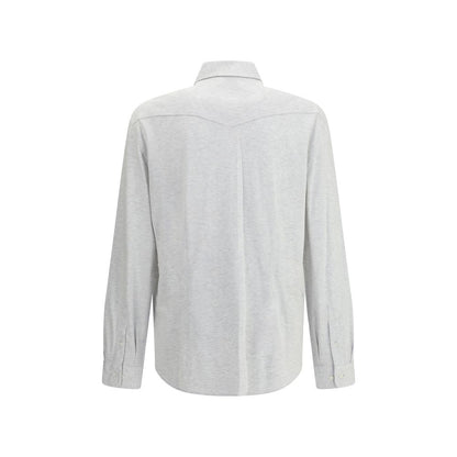 Brunello Cucinelli Gray Cotton Shirt