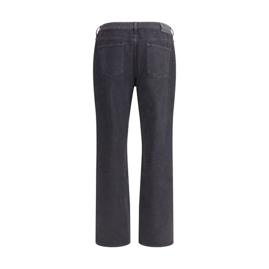 Saint Laurent Black Cotton Straight-Leg Jeans