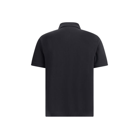 Saint Laurent Black Cotton Polo Shirt