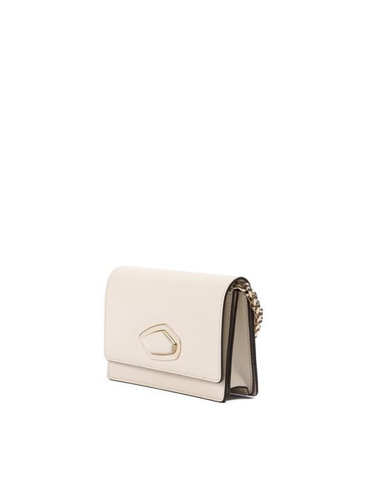 Giada Beige Leather Clutch Bag