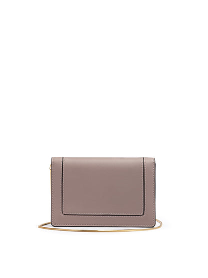 Giada Powder Pink Leather Clutch Bag