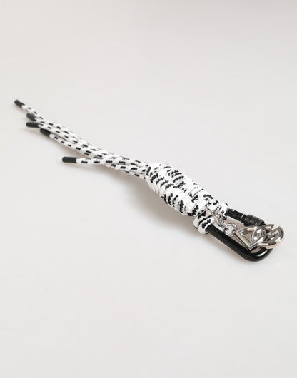 Dolce & Gabbana Multicolor Polyester Tape String DG Logo Keychain Keyring