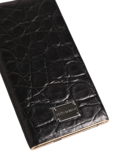 Dolce & Gabbana Black Leather Embossed Skin 3000mAh Power Bank Charger USB