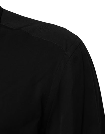 Dolce & Gabbana Black Viscose Long Sleeve Formal Dress Shirt