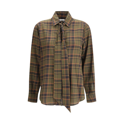 Saint Laurent Green Cotton Pattern Shirt