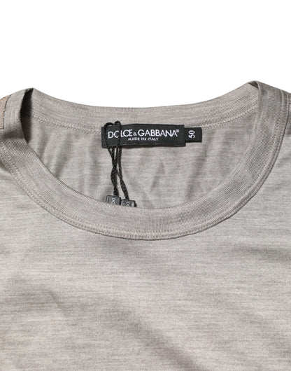 Dolce & Gabbana Beige Hazelnut Cotton Shortsleeve Shirt T-shirt