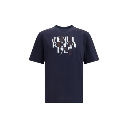 Fendi Blue Cotton T-Shirt
