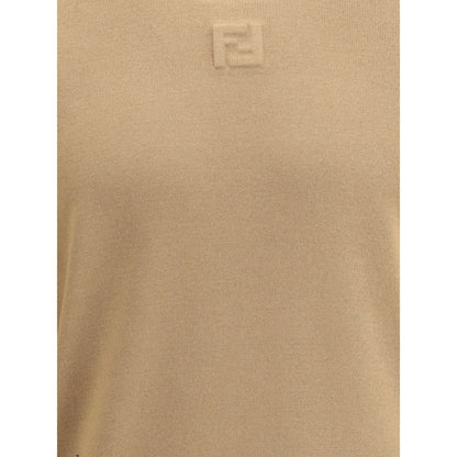 Fendi Beige Fleece Wool Sweatshirt